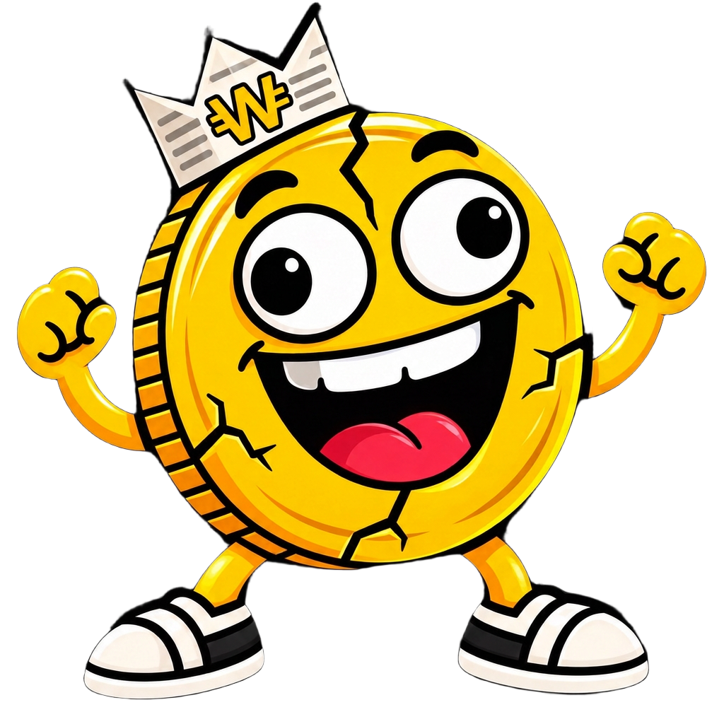 Worthless coin mascot